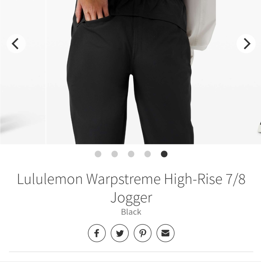 Lululemon Warpstreme High-Rise 7/8 Jogger